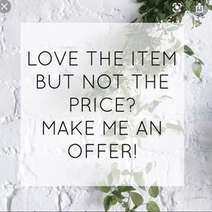 I am open to offers 🤍